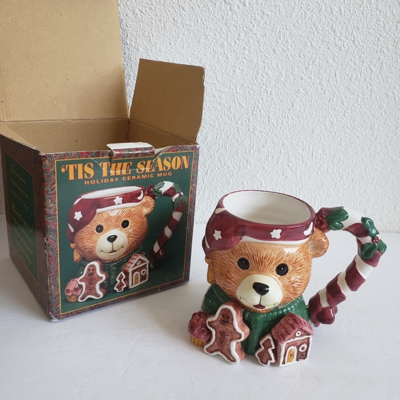 Tis The Season Large 3D Holiday Ceramic Mug
